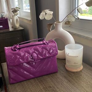Kurt Geiger Kensington quilted patent leather convertible shoulder bag